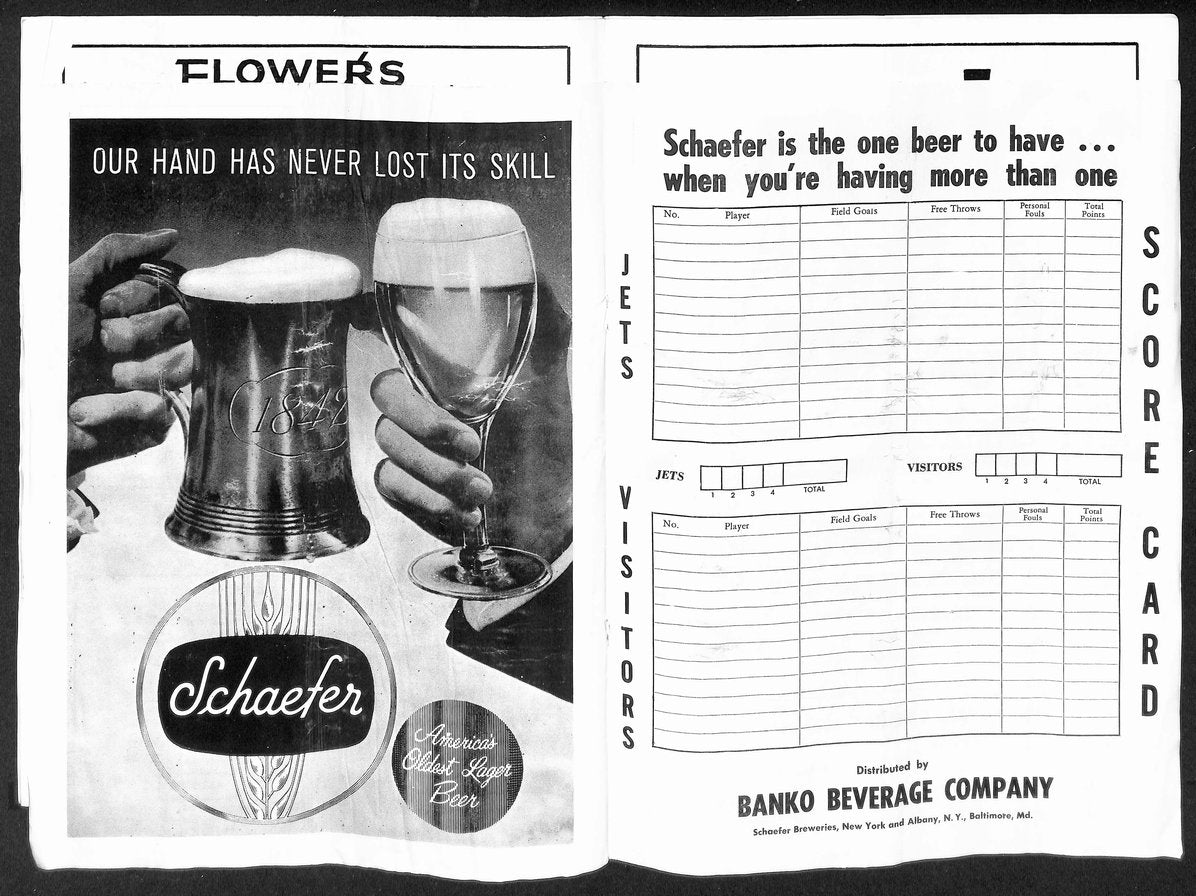 Vintage 1967 Allentown Jets vs. Hartford Capitols Program Eastern Pro League