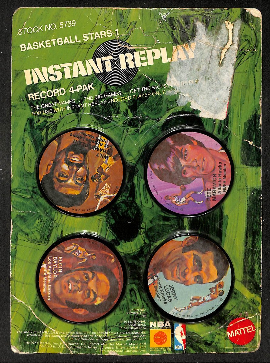 1971 Instant Replay Basketball Stars 1 Record 4-Pack Stock No. 5739    208965