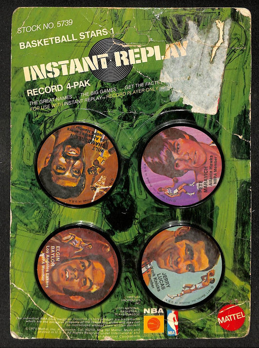 1971 Instant Replay Basketball Stars 1 Record 4-Pack Stock No. 5739    208965