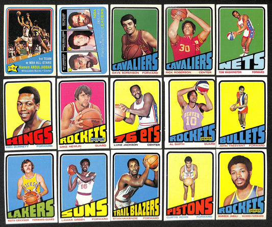 Lot of (21) 1972 TOPPS Basketball Cards #163 Kareem Abdul-Jabbar 210882