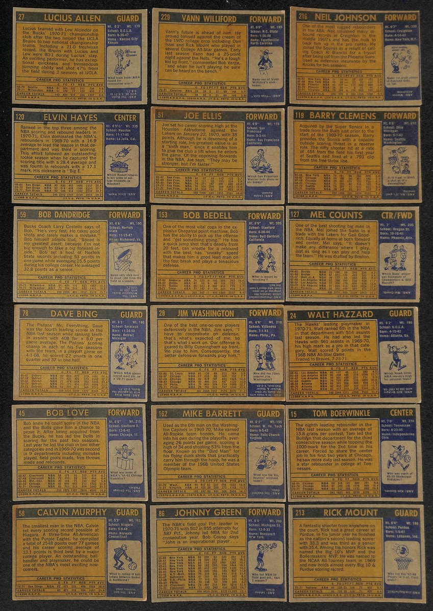 Lot of (29) 1971-72 TOPPS Basketball Cards Elvin Hayes Bob Dandridge 210883