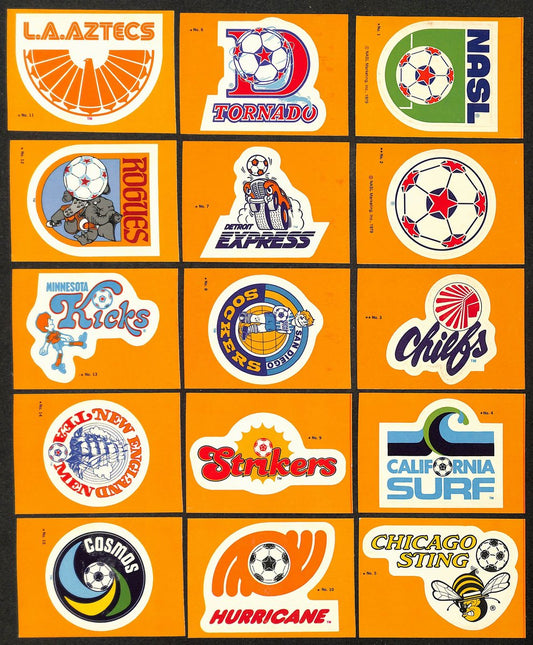 1979 NASL Team Logo Stickers Complete Set (33) 210899