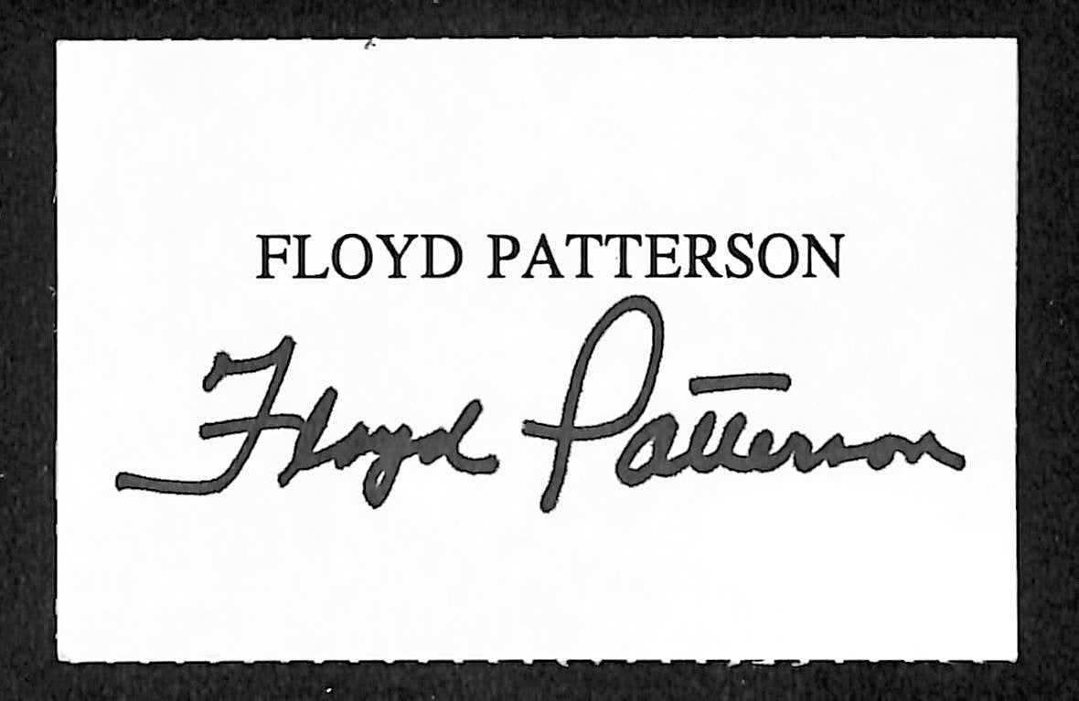 Floyd Patterson Signed/Autographed Cut Out Card Boxing JSA 210527