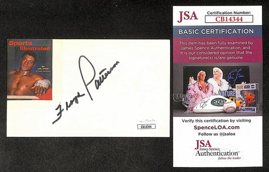 Floyd Patterson Signed/Autographed 3x5 Index Card Boxing JSA 210530