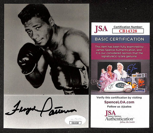 Floyd Patterson Signed/Autographed B&W Photo Boxing JSA 210540