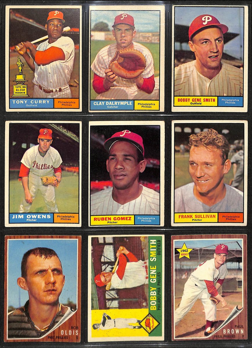 Lot of (43) 1950's-1960's Topps Philadelphia Phillies Baseball Cards  210875