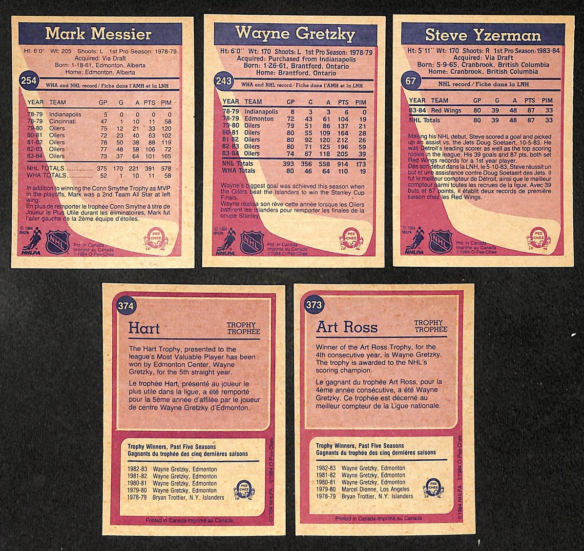1984-1985 O-Pee-Chee OPC Hockey Complete Set 1-396 Yzerman RC  210877