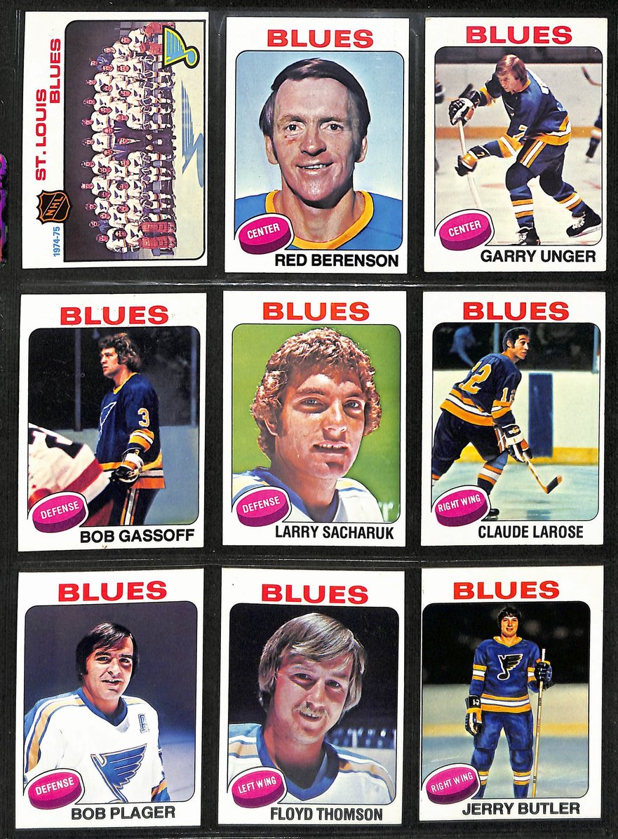 Lot of (95) Topps/OPC St. Louis Blues Team Hockey Cards Sutter Federko 210874