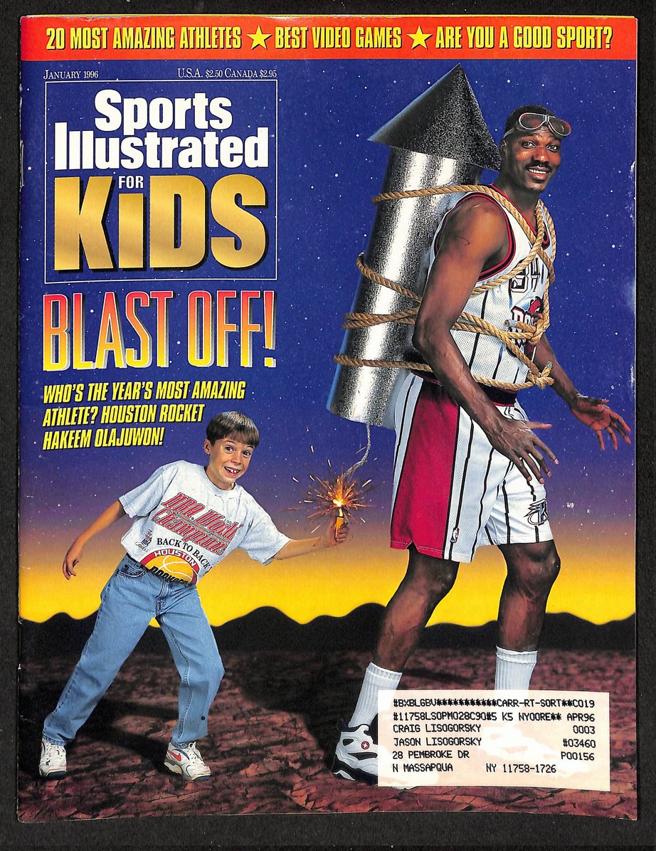 1996 Sports Illustrated for Kids Rockets w/ Card Sheet John Elway 209037