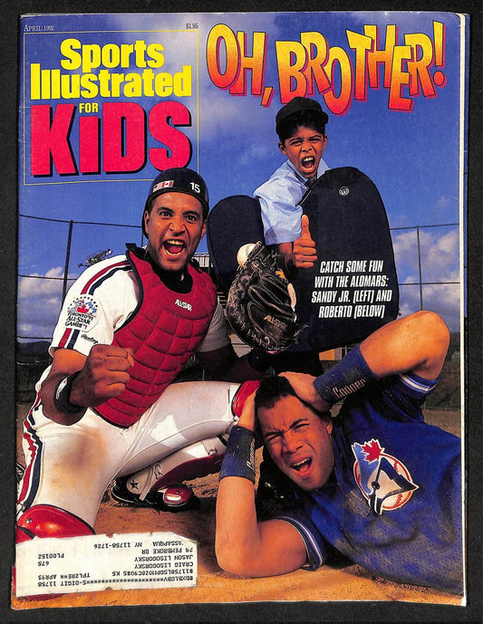 1992 Sports Illustrated for Kids Alomar w/ Card Sheet Puckett Clemens 209039