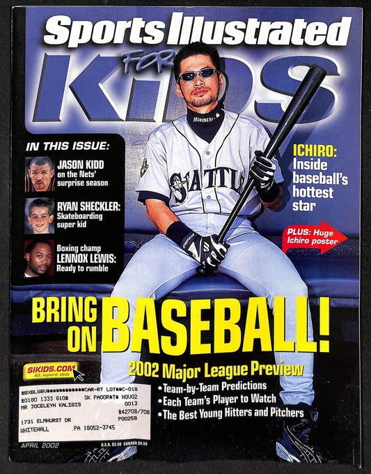 2002 Sports Illustrated for Kids Ichiro w/ Card Sheet Jordan Jeter 209043
