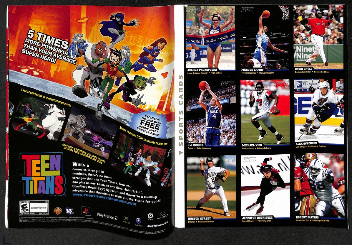 2006 Sports Illustrated for Kids Vince Carter w/ Card Sheet Alex Ovechkin 209045