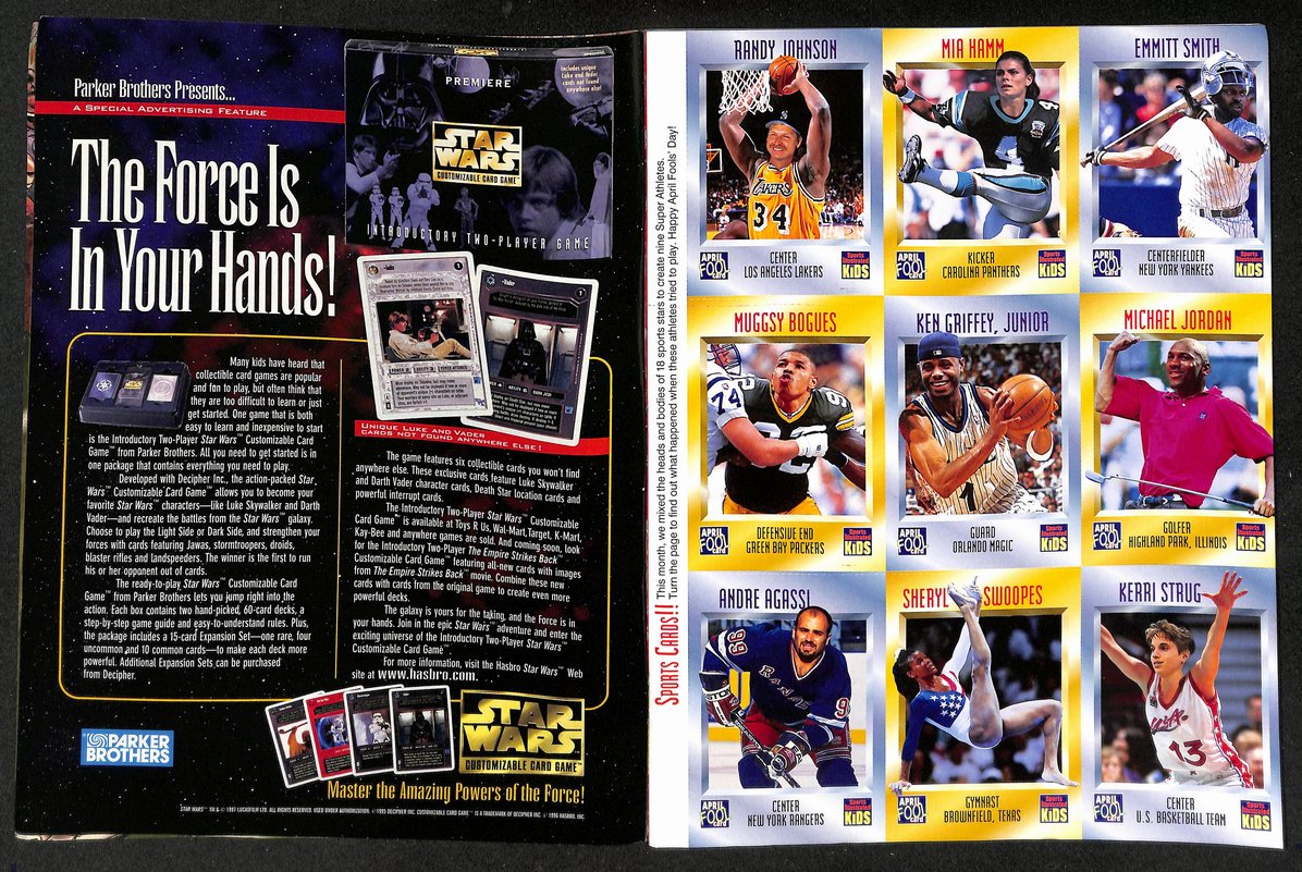 1997 Sports Illustrated for Kids Jeter w/ Card Sheet Jordan Griffey Jr 209047