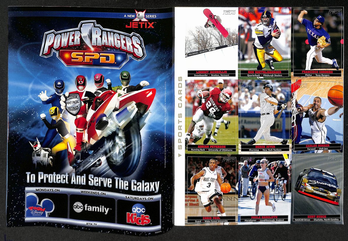 2005 Sports Illustrated for Kids LeBron James w/ Card Sheet Jeter Busch 209048