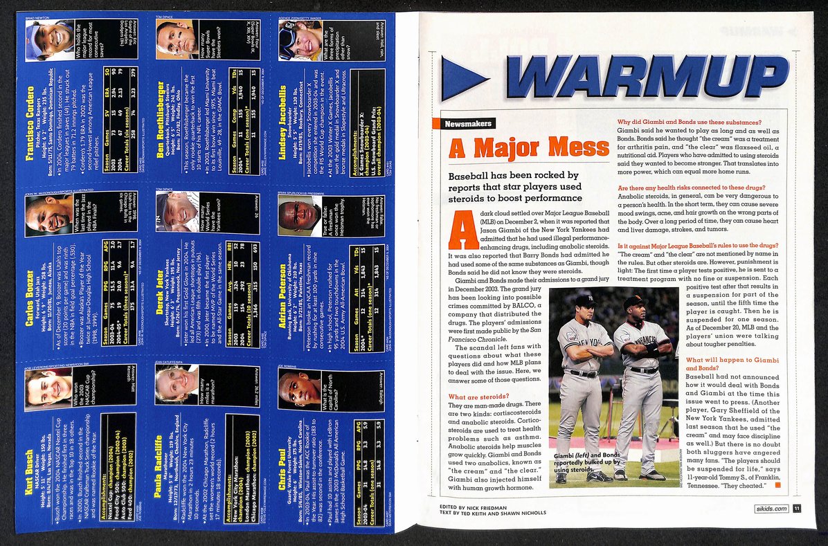 2005 Sports Illustrated for Kids LeBron James w/ Card Sheet Jeter Busch 209048