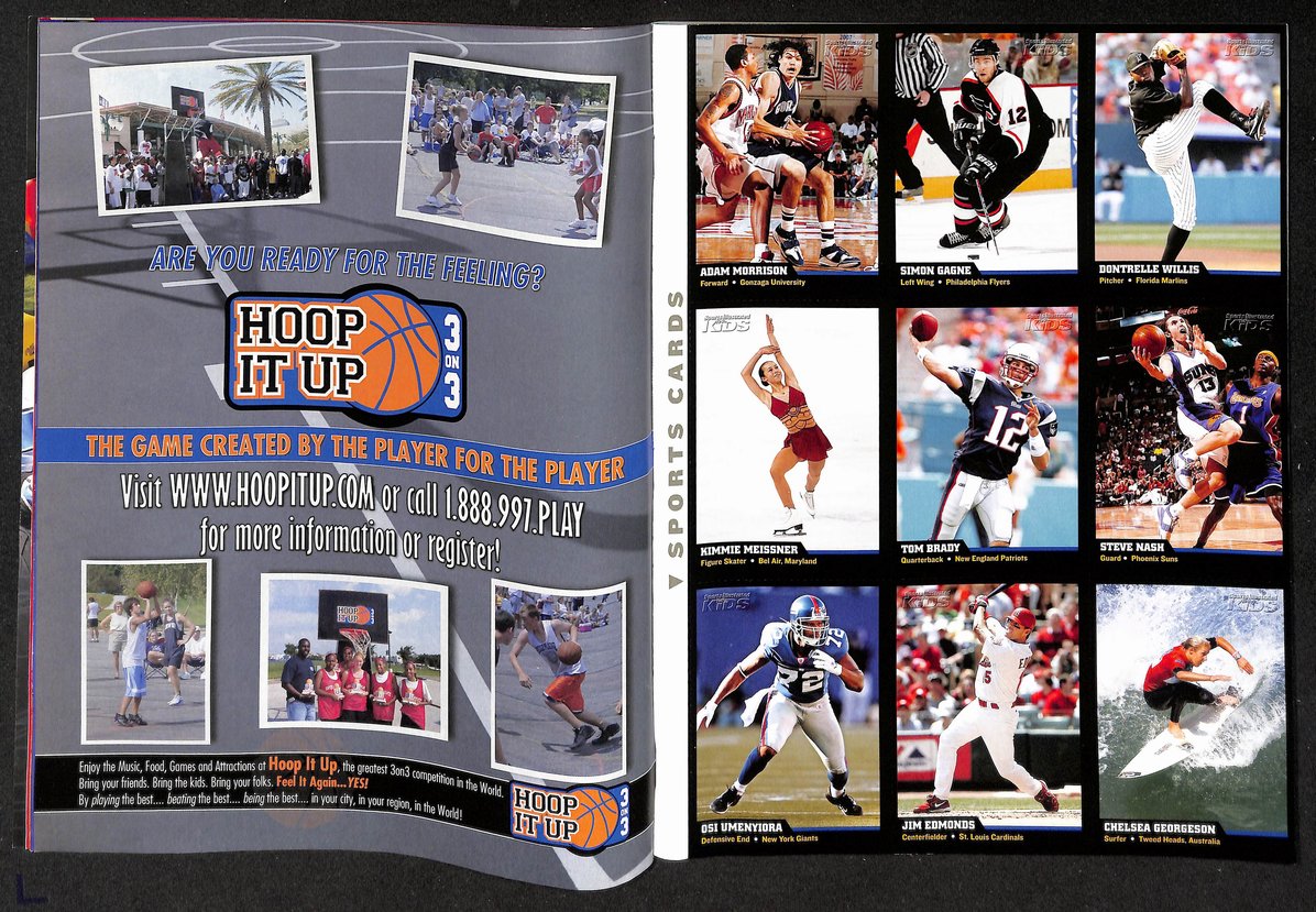 2006 Sports Illustrated for Kids Bush w/ Card Sheet Tom Brady 209049