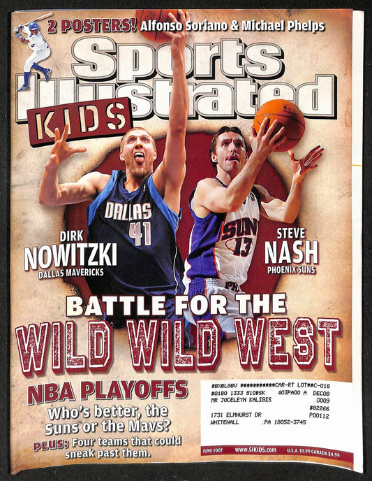 2007 Sports Illustrated for Kids Dirk Nash w/ Card Sheet Serena Williams 209034