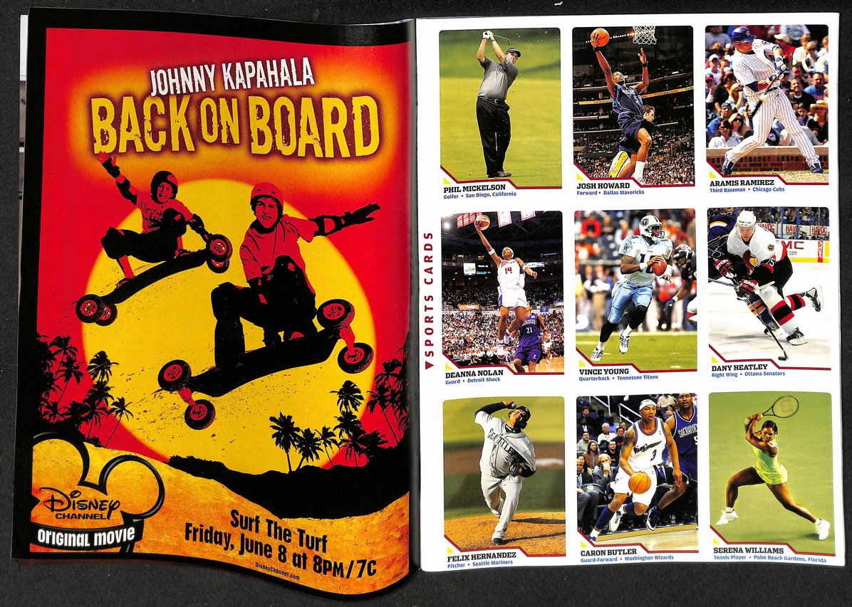 2007 Sports Illustrated for Kids Dirk Nash w/ Card Sheet Serena Williams 209034