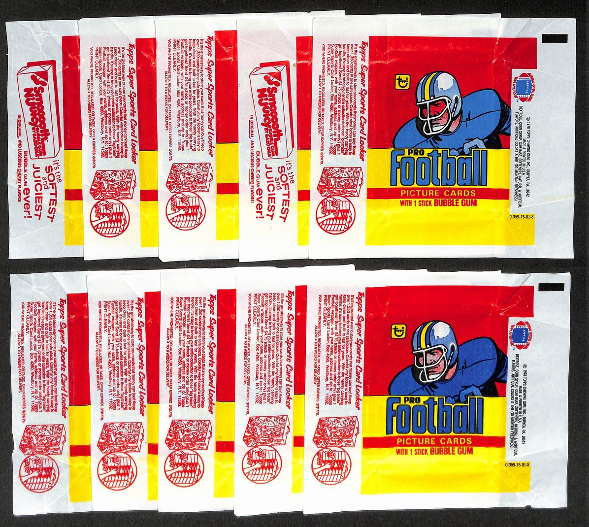 Lot of (20) 1978 Topps NFL Football Wax Pack Wrappers Dorsett RC 209059