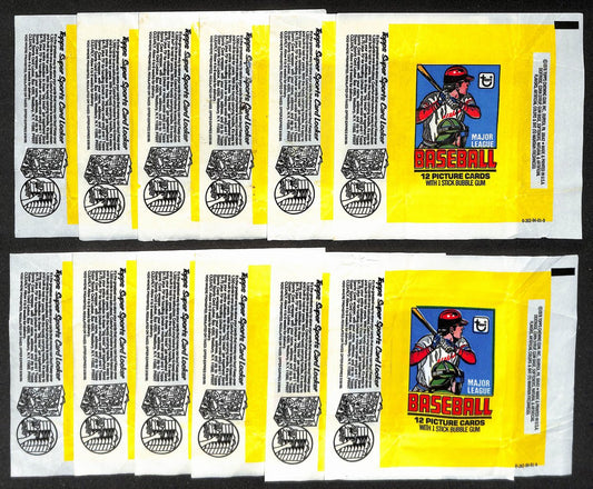 Lot of (12) 1979 Topps MLB Baseball Wax Pack Wrappers Ozzie Smith RC 209060