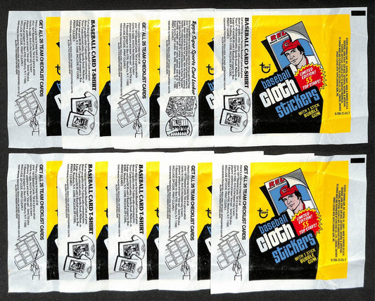 Lot of (10) 1977 Topps Cloth MLB Baseball Wax Pack Wrappers 209061