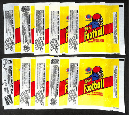 Lot of (20) 1981 Topps NFL Football Wax Pack Wrappers Joe Montana RC 209062