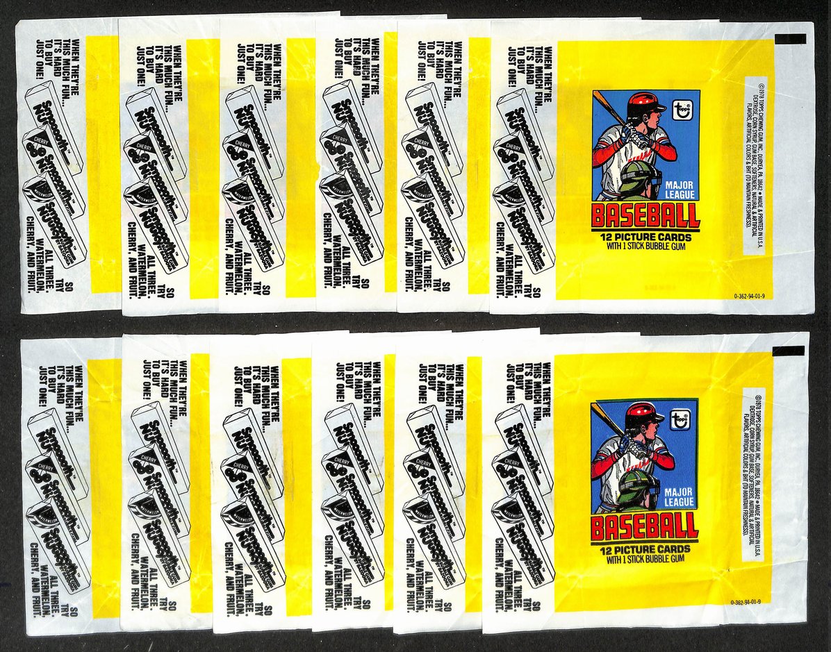 Lot of (12) 1979 Topps MLB Baseball Wax Pack Wrappers Ozzie Smith RC 209064