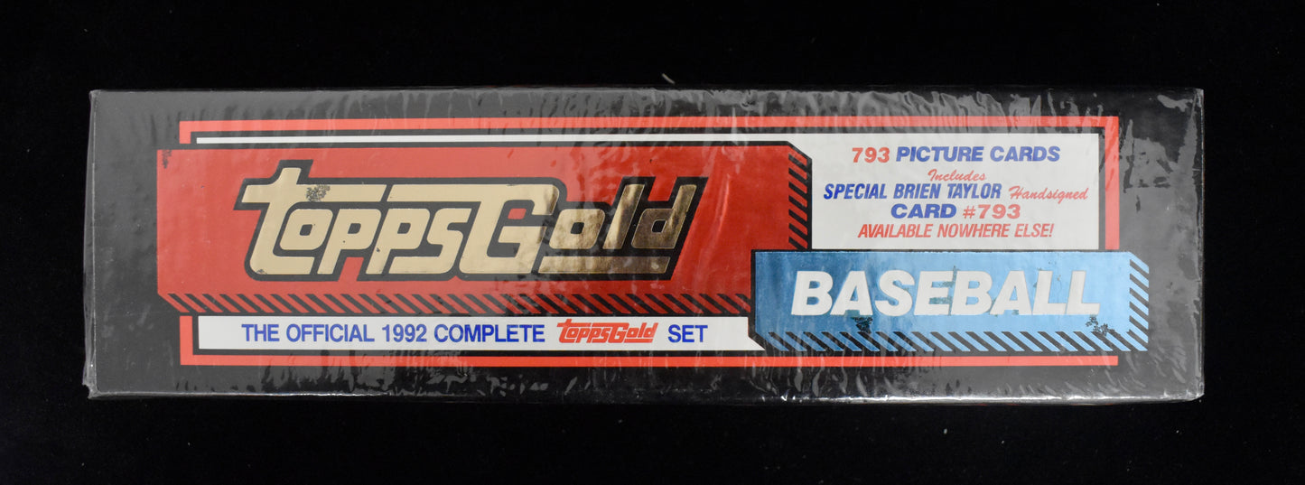 1992 Topps Gold Baseball Factory Sealed Set - 793 Cards Brien Taylor Auto RBX20