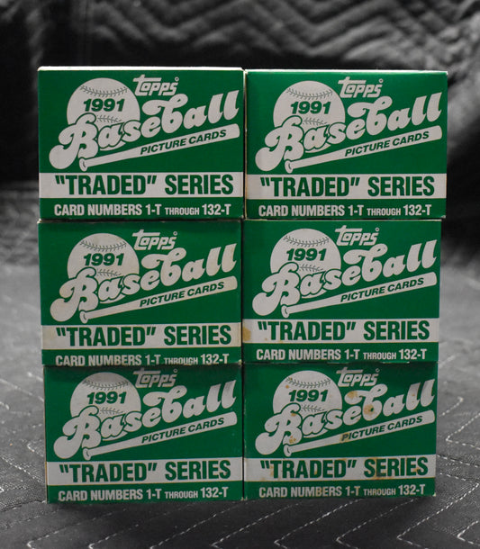 Lot of (24) 1991 Topps Traded Baseball Complete Sets Bagwell Rodriguez RC RBX35