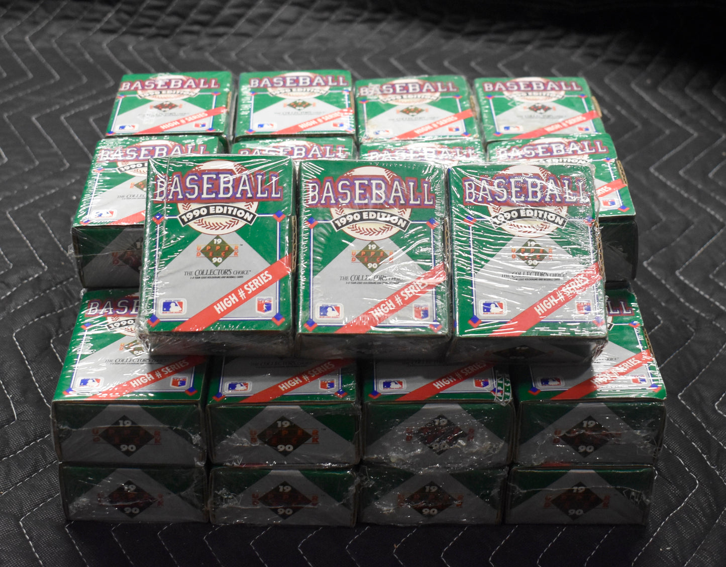 Lot of (36) 1990 Upper Deck High Number Baseball Sealed Complete Sets RBX36