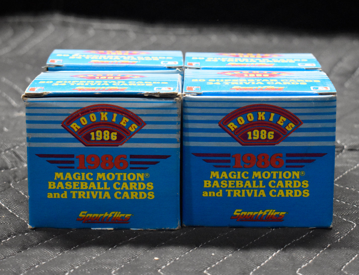 Lot of (4) 1986 Sportflics Rookies Baseball Complete Sets - Bonds RC RBX37