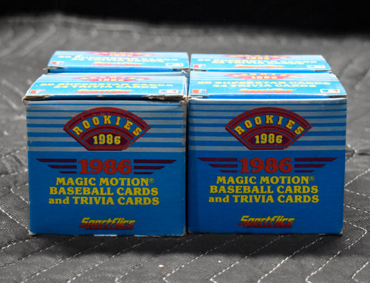 Lot of (4) 1986 Sportflics Rookies Baseball Complete Sets - Bonds RC RBX37