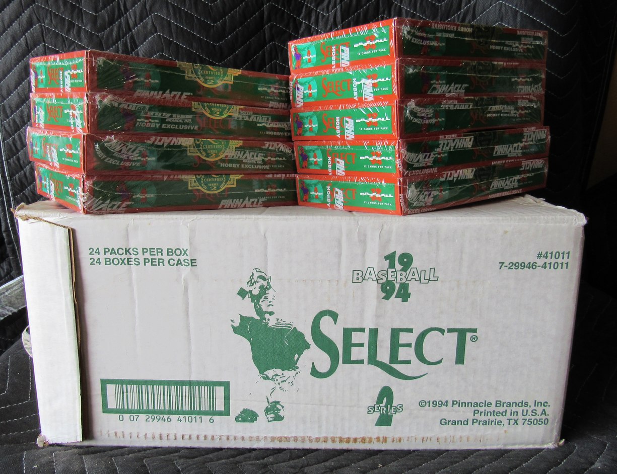 Lot of (9) 1994 Pinnacle Select Series 2 Baseball Sealed Hobby Wax Boxes RBX101