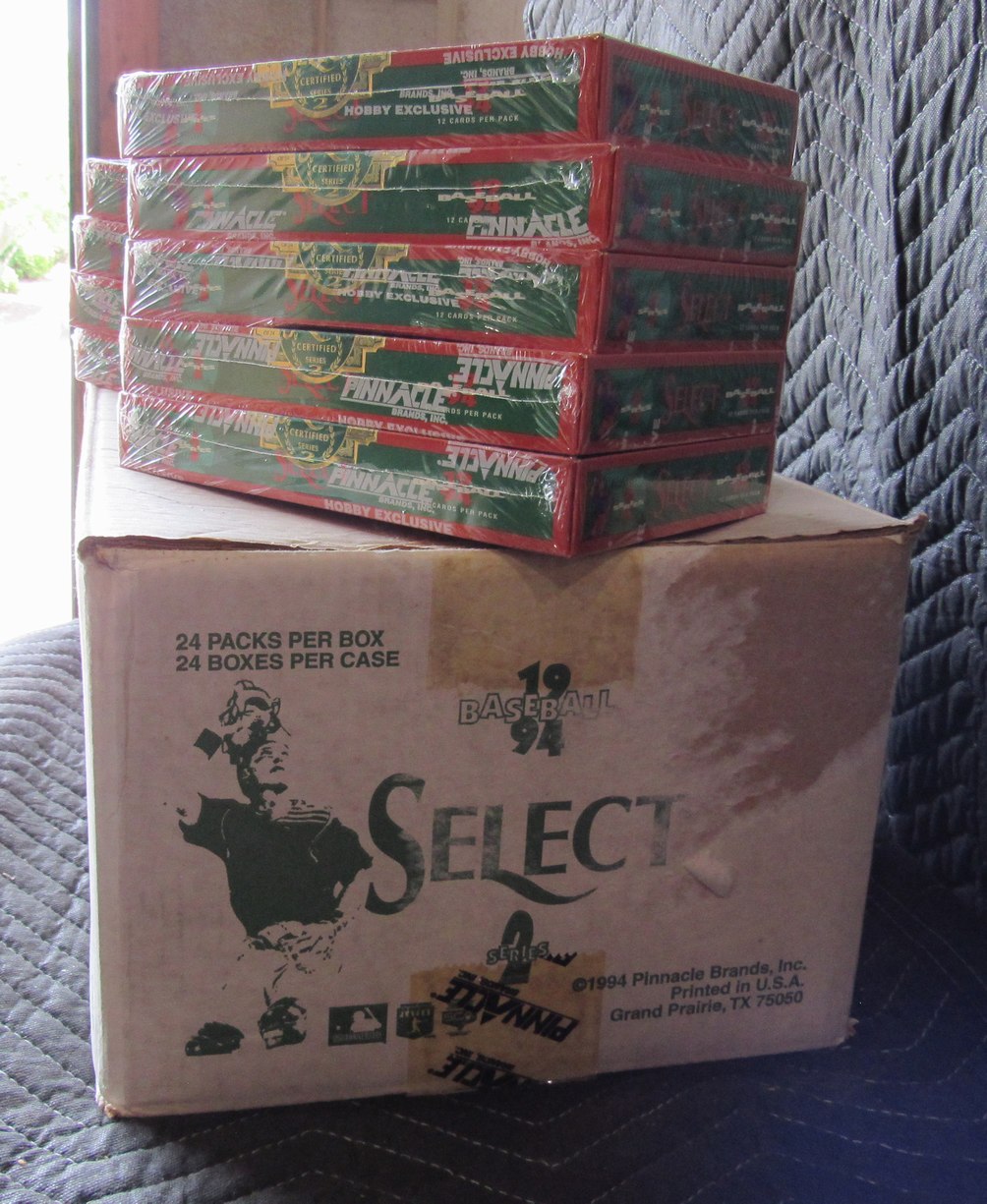 Lot of (9) 1994 Pinnacle Select Series 2 Baseball Sealed Hobby Wax Boxes RBX101