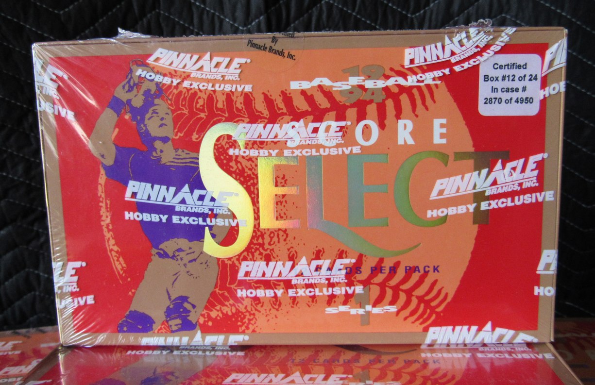 Lot of (8) 1994 Pinnacle Select Series 1 Baseball Sealed Hobby Wax Boxes RBX102