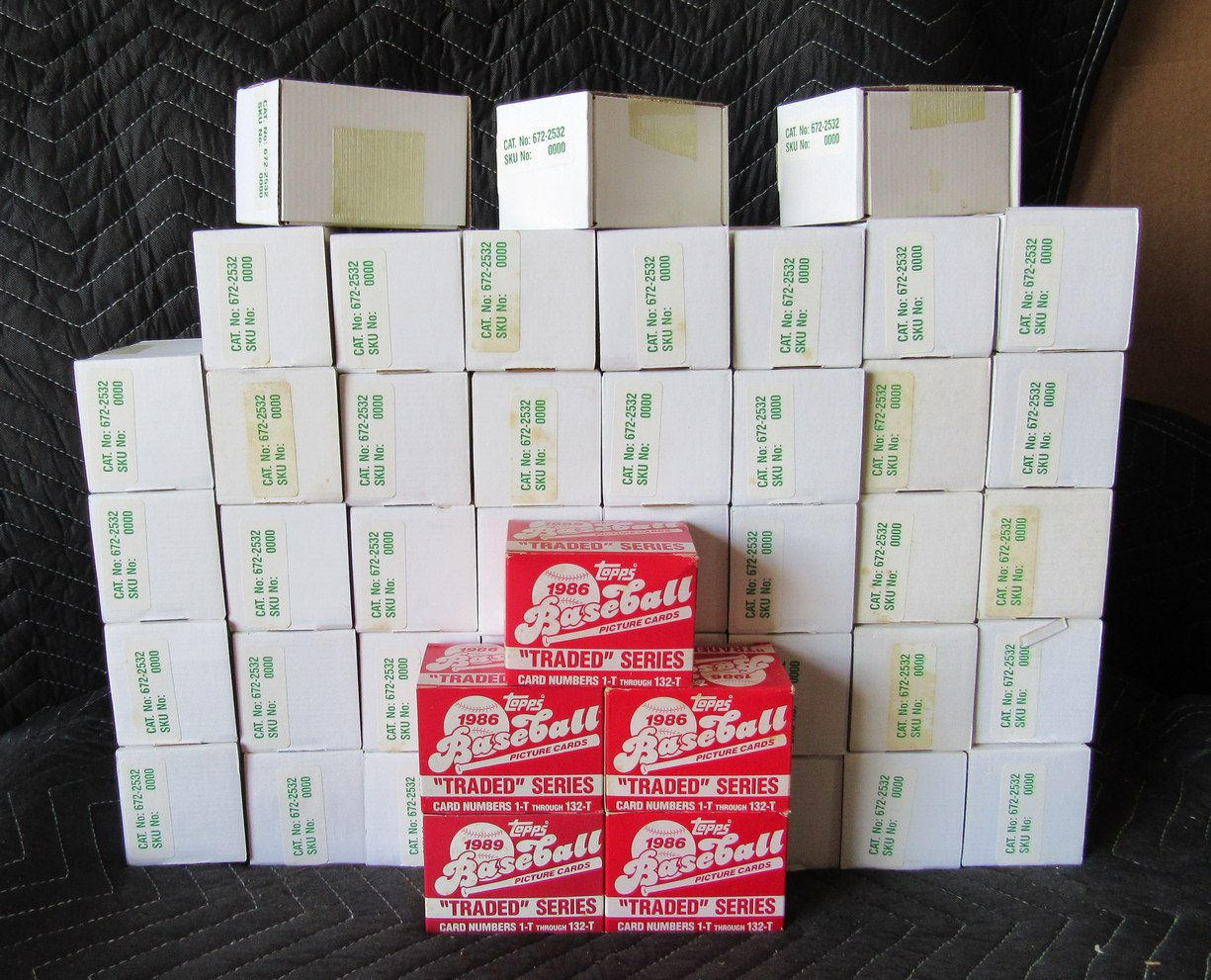 Lot of (47) 1986 Topps Traded Baseball Unopened/Sealed Factory Sets RBX111