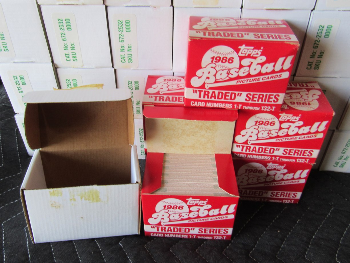 Lot of (47) 1986 Topps Traded Baseball Unopened/Sealed Factory Sets RBX111