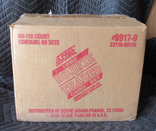 1990 Score Rookie & Traded Baseball - Case of 60 Sealed Sets - Thomas RC RBX115