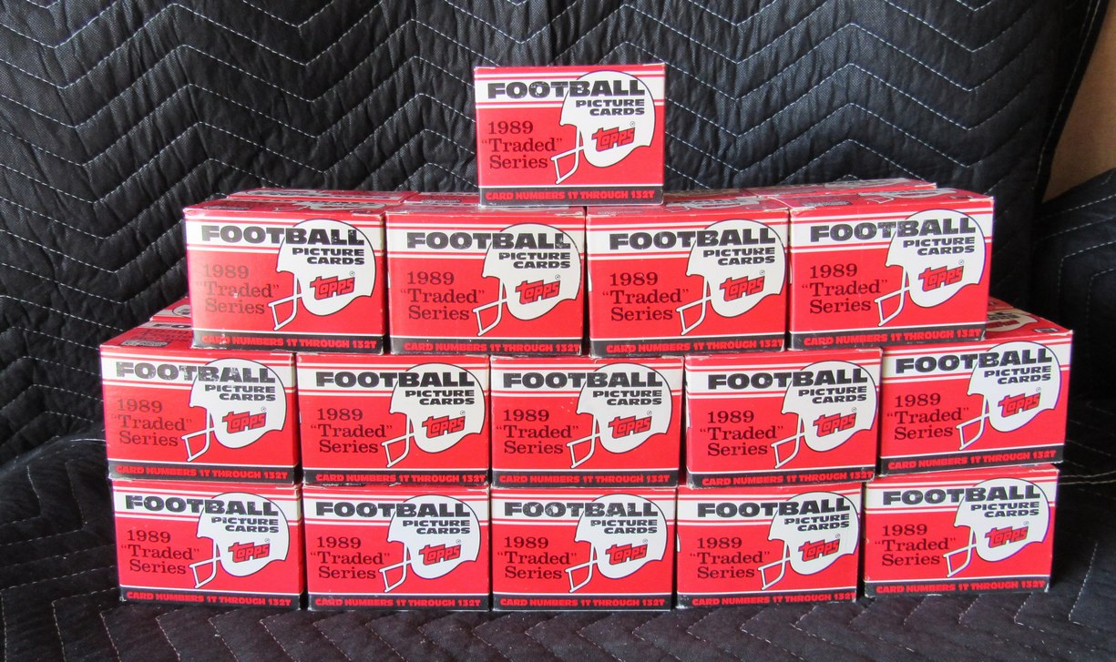 Lot of (29) 1989 Topps Traded Football Unopened Sets - Aikman Sanders RC RBX117