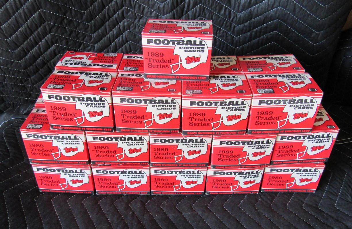 Lot of (29) 1989 Topps Traded Football Unopened Sets - Aikman Sanders RC RBX117