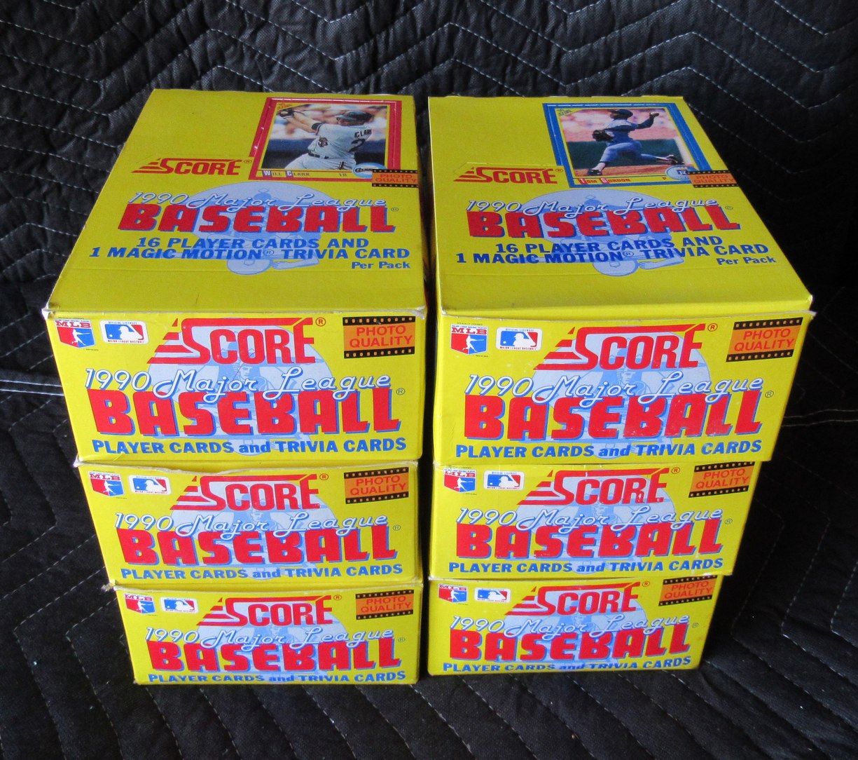 Lot of (6) 1990 Score Baseball Hobby Wax Boxes - Bo Jackson Thomas RC RBX118