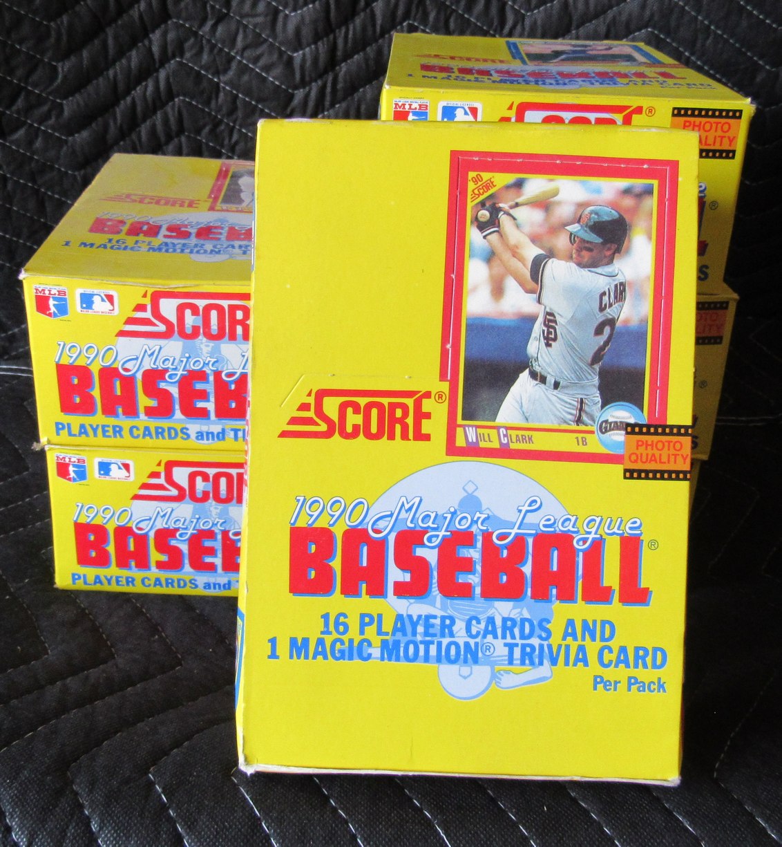 Lot of (6) 1990 Score Baseball Hobby Wax Boxes - Bo Jackson Thomas RC RBX118