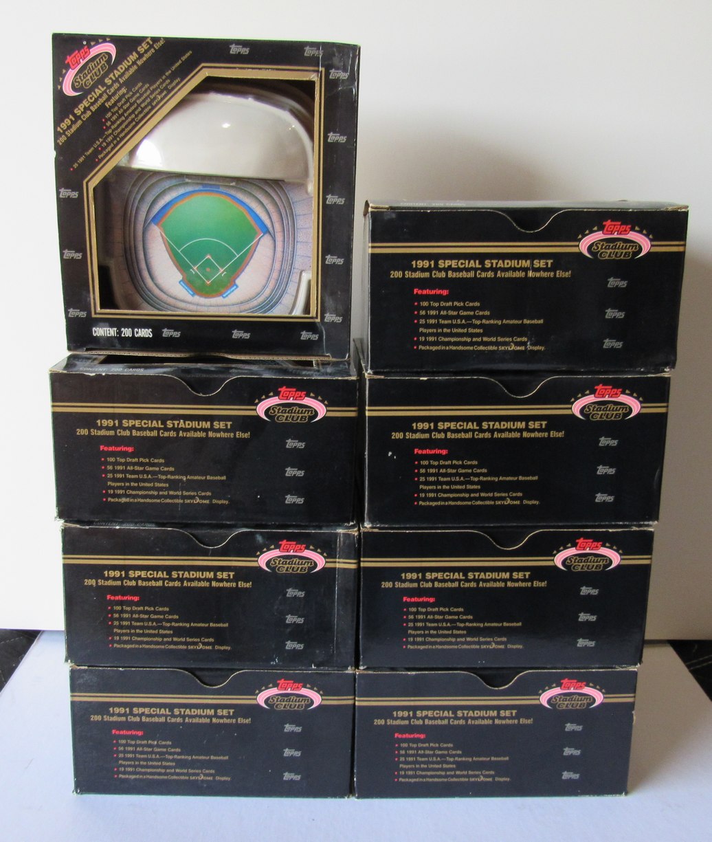 Lot of (8) 1991 Stadium Club Dome Baseball Sets - Manny Ramirez RC RBX119