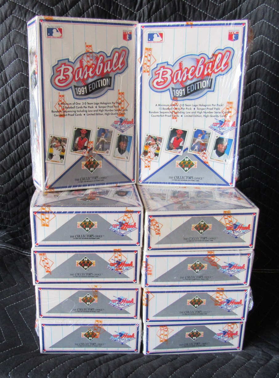 Lot of (10) 1991 Upper Deck High Series Baseball Sealed Wax Boxes RBX120
