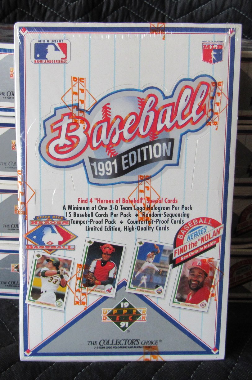 Lot of (9) 1991 Upper Deck Baseball Sealed Wax Boxes - Jordan Ryan Auto RBX121