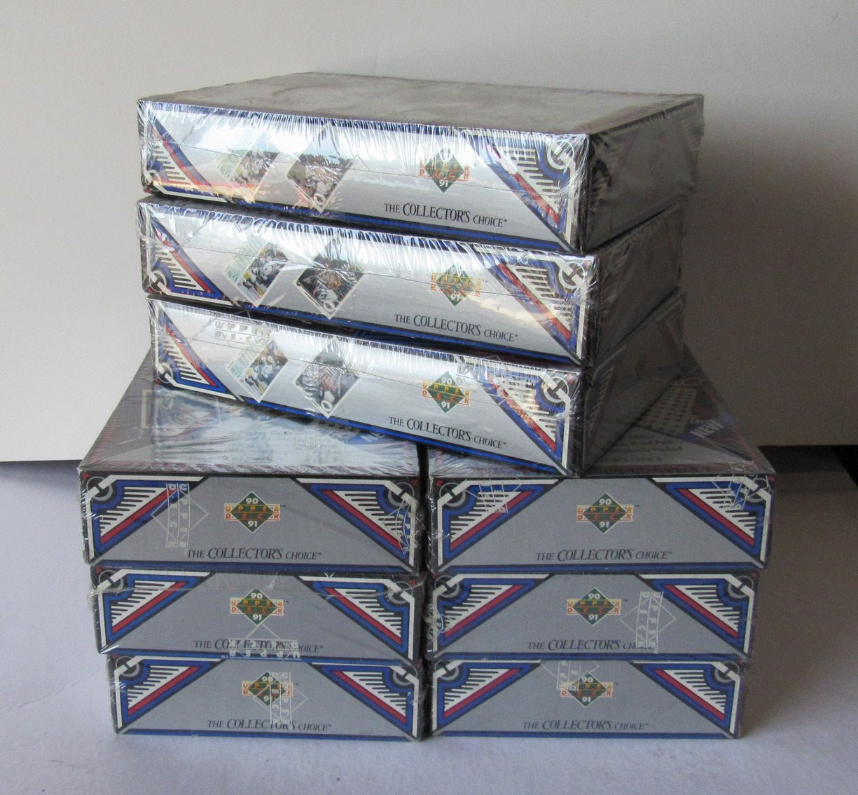Lot of (9) 1990-91 Upper Deck NHL Hockey Sealed Wax Boxes - Gretzky RBX124
