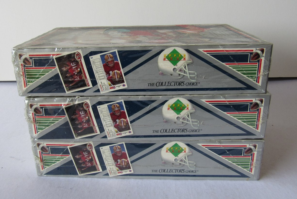 Lot of (3) 1991 Upper Deck High Series Football Sealed Wax Boxes - Namath RBX125