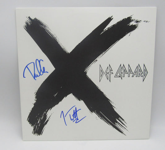 Joe Elliott/Phil Collen Dual-Signed/Auto Def Leppard "X" Album JSA 208906