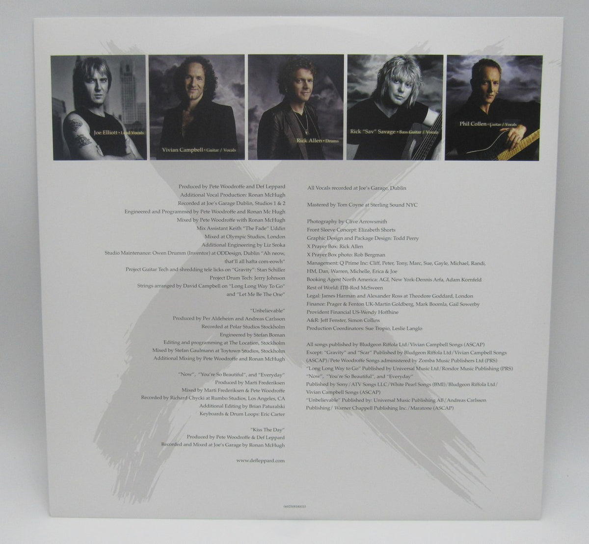 Joe Elliott/Phil Collen Dual-Signed/Auto Def Leppard "X" Album JSA 208906