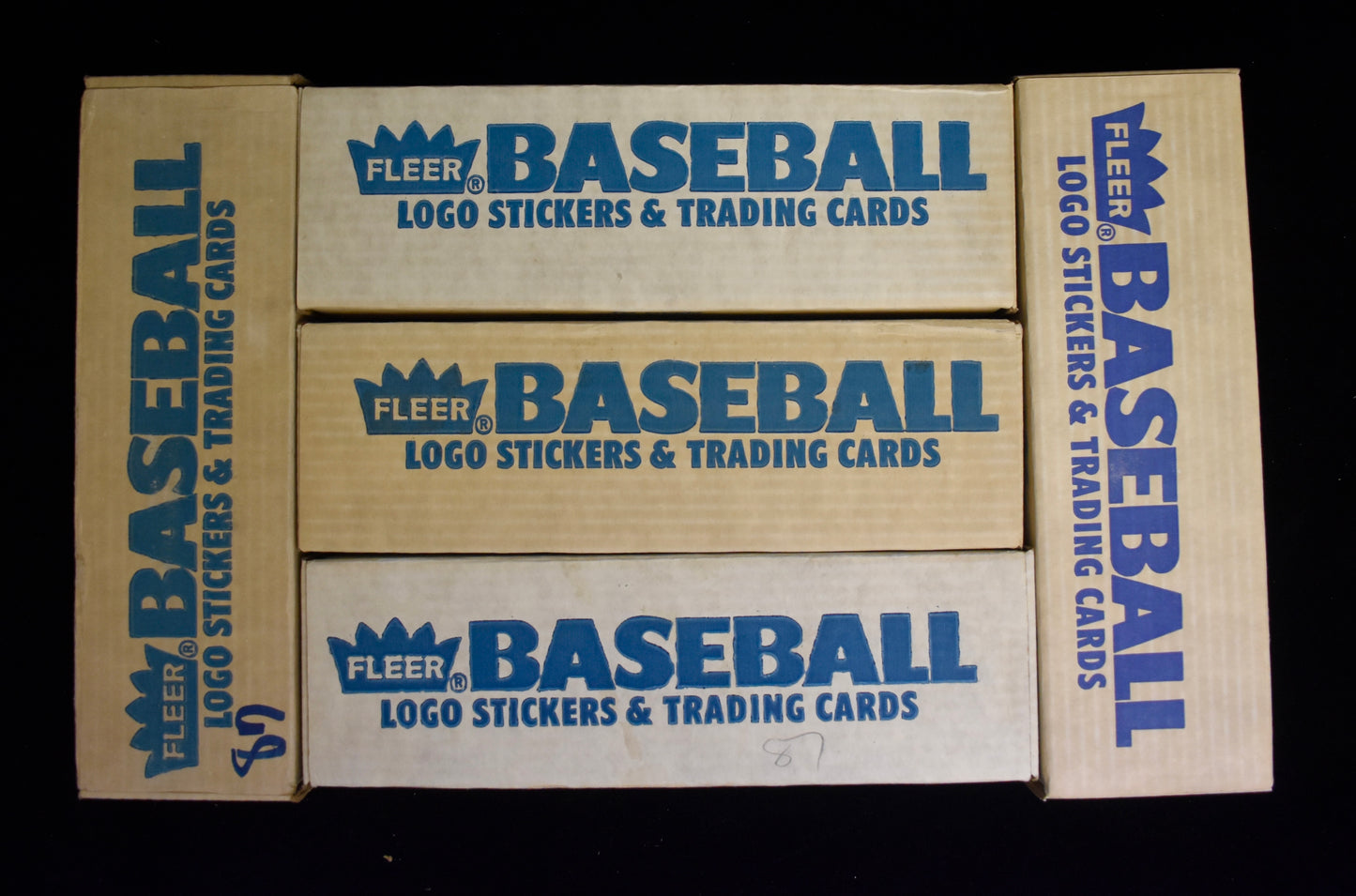 Lot of (5) 1987 Fleer Baseball Factory Sealed Sets - Bo Jackson Bonds RC RBX50